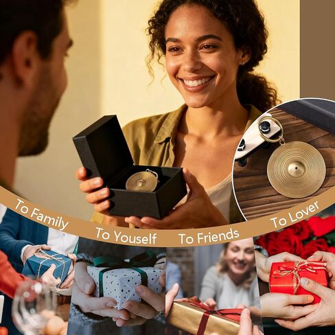 Brass Cymbal Keychain Christmas Ornament, Unique Drummer Gifts for Men, Cool Drum Accessories & Percussion Gift, Durable 2 Inch Brass Keychain with Black Gift Box, Music Lover Collectible in Kuwait