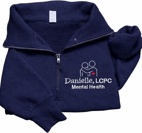 LOVELYPOD Personalized Embroidered Nurse Quater Zip Sweatshirt, Custom Medical Jacket Gift for Nurse, Doctor Graduation in Saudi Arabia
