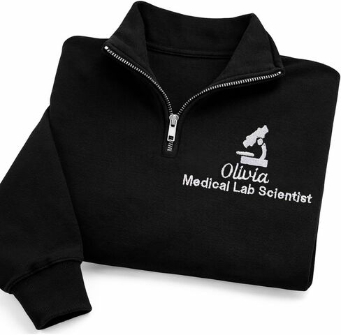 LOVELYPOD Personalized Embroidered Nurse Quater Zip Sweatshirt, Custom Medical Jacket Gift for Nurse, Doctor Graduation in Saudi Arabia
