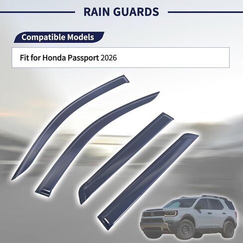 Rain Guards Window Visor Fit for Honda Passport 2026 Wind Deflectors Accessories Window Vent Visors Tape-on Outside Left & Right Side in Saudi Arabia