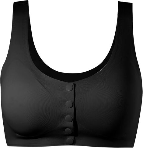 Lervanla Post Surgery Mastectomy Bra with Pockets,Front Closure Bra for Breast Forms, Seamless Supportive Bralette for Women in Kuwait