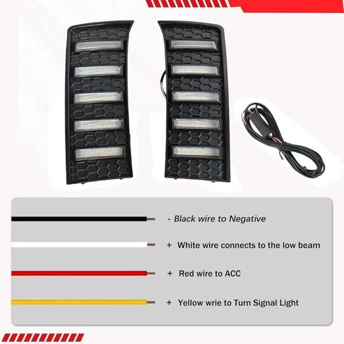 Front Bumper LED Fog Lights Compatible With 2022-2025 Toyota Tundra White/Amber DRL Sequential Switchback Turn Signal Led Daytime Running Light in Saudi Arabia
