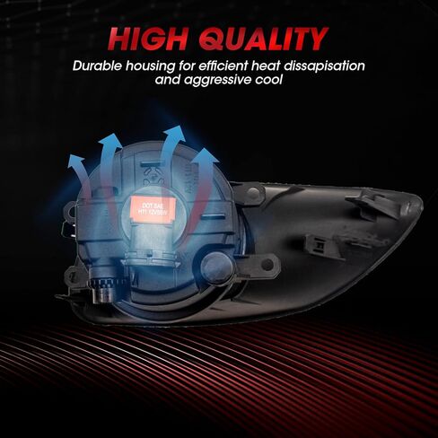 Fog Lights Assembly Compatible With Toyota Yaris 4-Door Sedan 2006-2008 Included Switch And Wiring Kit OEM Part Number:812100D041,812100D042,812200D041,812200D042(Clear Lens) in Saudi Arabia