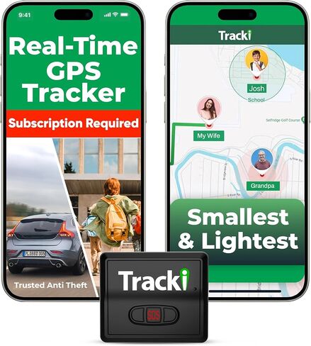 Tracki GPS Tracker for Vehicles No Monthly fee, USA Made Tech. 4G LTE Car GPS Tracking Device. Unlimited Distance, US & Worldwide. Small Portable Real time Mini Magnetic. with 12 Month Subscription in Kuwait