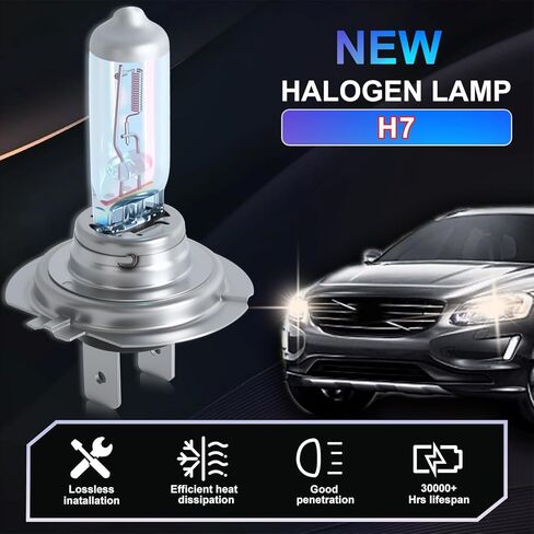 Upgraded Halogen Headlight Bulbs 2011-2013 for Mazda 6 Headlight Bulbs 9005 High Beam and H7 Low Beam, Performance 5500K White 300% Brightness 4PCS in Kuwait