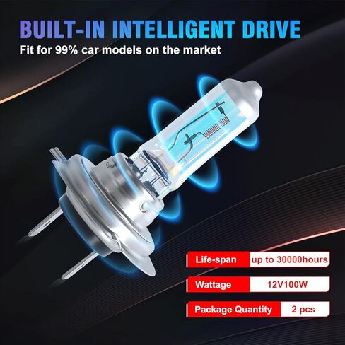 Upgraded Halogen Headlight Bulbs 2011-2013 for Mazda 6 Headlight Bulbs 9005 High Beam and H7 Low Beam, Performance 5500K White 300% Brightness 4PCS in Kuwait