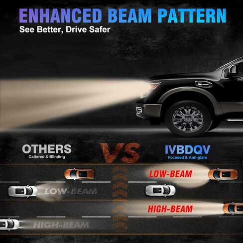 Upgraded Halogen Headlight Bulbs 2011-2013 for Mazda 6 Headlight Bulbs 9005 High Beam and H7 Low Beam, Performance 5500K White 300% Brightness 4PCS in Kuwait