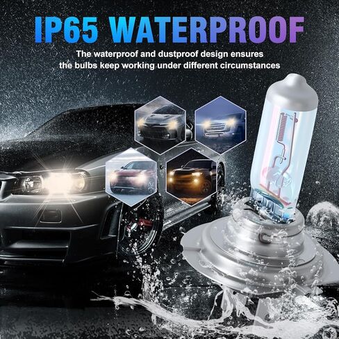 Upgraded Halogen Headlight Bulbs 2011-2013 for Mazda 6 Headlight Bulbs 9005 High Beam and H7 Low Beam, Performance 5500K White 300% Brightness 4PCS in Kuwait