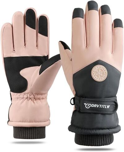 Winter Ski Gloves for Women - Windproof Thermal Ski Snowboard Gloves with Touchscreen for Cold Weather Outdoor in Saudi Arabia