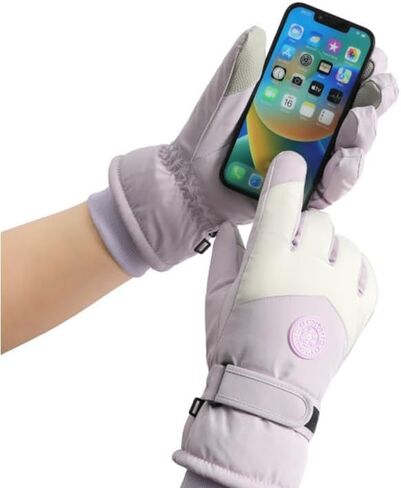 Winter Ski Gloves for Women - Windproof Thermal Ski Snowboard Gloves with Touchscreen for Cold Weather Outdoor in Saudi Arabia