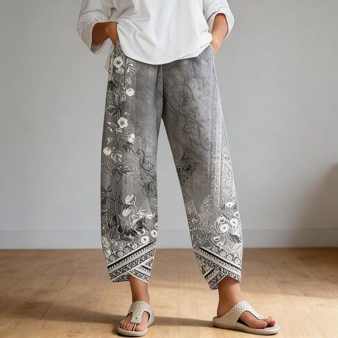 Women's Casual Wide Leg Pants, High Waist Flowy Summer Beach Trousers with Pockets for Travel Lounge,Sports in Saudi Arabia
