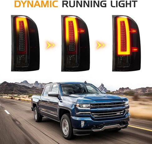 LED Tail Light + 3rd Brake Light Assembly for Chevy Chevrolet Silverado 1500 2500 HD 3500 HD 2007-2014, for GMC Sierra 3500 HD 2008-2014 with Dual Wheel Only, Smoke Lens 3Pcs in Saudi Arabia