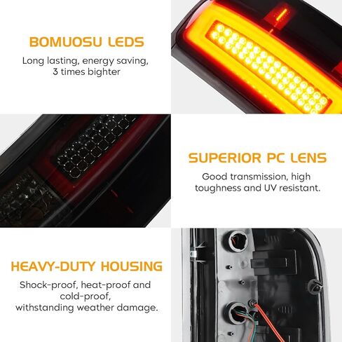 LED Tail Light + 3rd Brake Light Assembly for Chevy Chevrolet Silverado 1500 2500 HD 3500 HD 2007-2014, for GMC Sierra 3500 HD 2008-2014 with Dual Wheel Only, Smoke Lens 3Pcs in Saudi Arabia