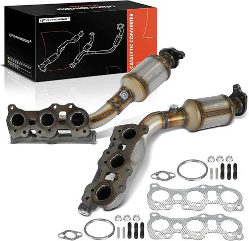 A-Premium 2-PC محول حفاز أمامي يسار ويمين لمشعب العادم مع مجموعة حشية متوافقة مباشرة مع Toyota Tacoma 2012 2013 2014 2015 4.0L, E.P.A. متوافق in Saudi Arabia