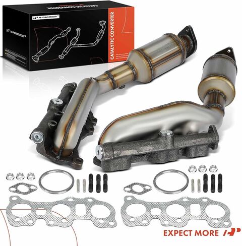 A-Premium 2-PC محول حفاز أمامي يسار ويمين لمشعب العادم مع مجموعة حشية متوافقة مباشرة مع Toyota Tacoma 2012 2013 2014 2015 4.0L, E.P.A. متوافق in Saudi Arabia