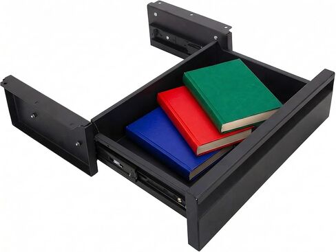 درج تحت المكتب للمكتب 13.8 * 8.8 * 3.5 بوصة، درج سحب للمكتب درج مكتب مخفي من الفولاذ الكربوني in Kuwait