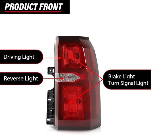 مجموعة مصابيح الذيل متوافقة مع 2015-2020 Chevy Suburban Tahoe، مصباح فرامل المصابيح الخلفية مع استبدال LED DRL جانب الركاب الأيمن الخلفي GM2801264 23407433 84467059 in Kuwait