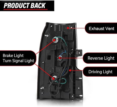 مجموعة مصابيح الذيل متوافقة مع 2015-2020 Chevy Suburban Tahoe، مصباح فرامل المصابيح الخلفية مع استبدال LED DRL جانب الركاب الأيمن الخلفي GM2801264 23407433 84467059 in Kuwait