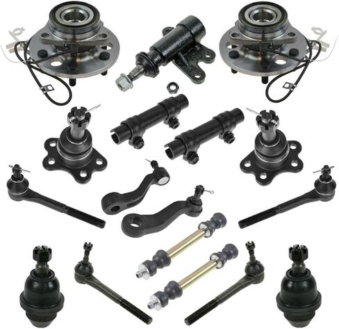 Suspension Kit Ball Joint Tie Rod Sway Bar Idler for Chevy for Tahoe for GMC for Yukon for K2500/K1500 Hub 17pc 4WD ES2004S 515024 in Kuwait