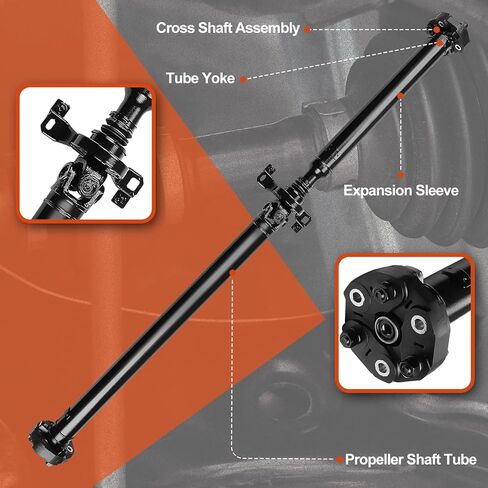 25752724 Rear Complete Drive Shaft Prop Shaft Driveshaft Assembly Compatible with Cadillac CTS 2003-2004 3.2L, Automatic Transmission, Replace OE 936-126, 25752724, 936126 in Saudi Arabia
