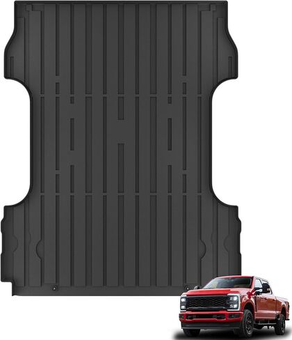 سجادة سرير شاحنة KARPAL لسيارة Ford F250 / F350 / F450 2017-2025 2026 (سرير 6.75 قدم)، ملحقات صندوق السيارة لشاحنة TPE مناسبة لجميع الأحوال الجوية لـ F250 / F350 / F450 in Saudi Arabia