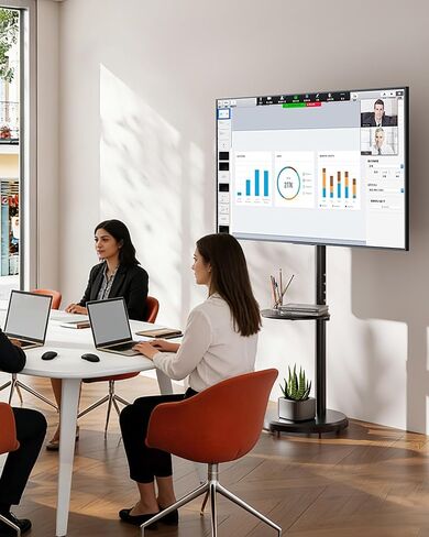 حامل تلفزيون متدحرج لأجهزة تلفزيون مقاس 10-46 بوصة، وعربة تلفزيون متنقلة صغيرة مع رف وعجلات مخفية، من صورة إلى مناظر طبيعية، حامل تلفزيون متنقل على الأرضية الحديثة لغرفة المعيشة، ارتفاع قابل للتعديل، الحد الأقصى 200 × 200 مم (أبيض) in Kuwait