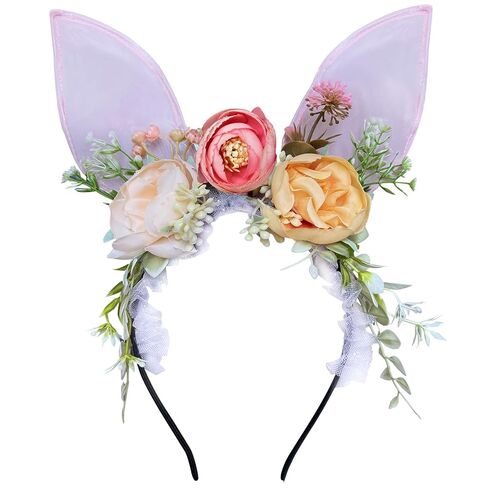 Trnerm عيد الفصح آذان الأرنب عقال أرنب عيد الفصح إكليل أرنب الأذن العصابات لعيد الفصح حفلة تنكرية الحيوان موضوع حفلة الوردي زهرة in Kuwait