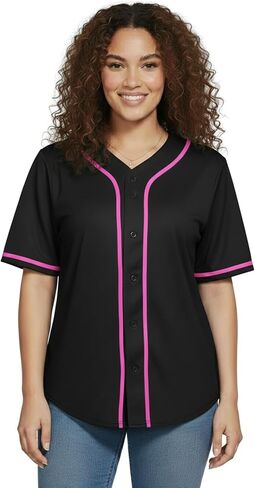 زي بيسبول نسائي من JC DISTRO - قميص هيب هوب من البوليستر الدقيق الفاخر (عبوة فردية وكبيرة) in Kuwait