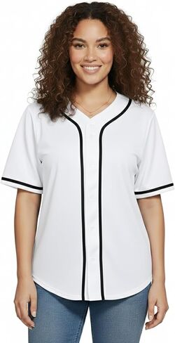 زي بيسبول نسائي من JC DISTRO - قميص هيب هوب من البوليستر الدقيق الفاخر (عبوة فردية وكبيرة) in Kuwait