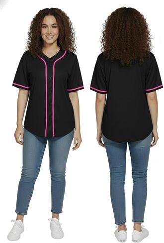 زي بيسبول نسائي من JC DISTRO - قميص هيب هوب من البوليستر الدقيق الفاخر (عبوة فردية وكبيرة) in Kuwait