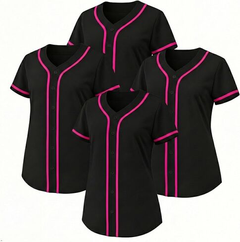 زي بيسبول نسائي من JC DISTRO - قميص هيب هوب من البوليستر الدقيق الفاخر (عبوة فردية وكبيرة) in Kuwait