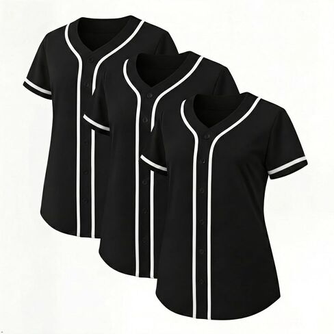 زي بيسبول نسائي من JC DISTRO - قميص هيب هوب من البوليستر الدقيق الفاخر (عبوة فردية وكبيرة) in Kuwait