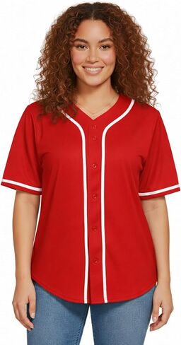 زي بيسبول نسائي من JC DISTRO - قميص هيب هوب من البوليستر الدقيق الفاخر (عبوة فردية وكبيرة) in Kuwait