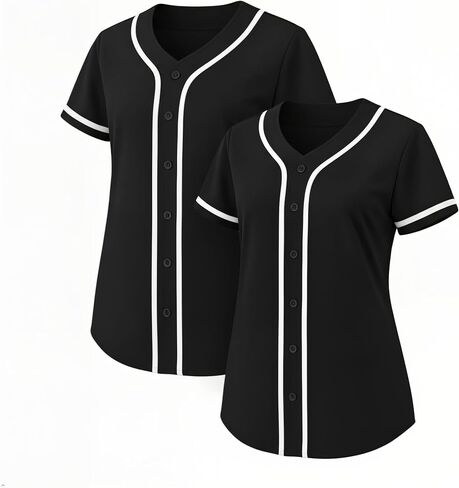 زي بيسبول نسائي من JC DISTRO - قميص هيب هوب من البوليستر الدقيق الفاخر (عبوة فردية وكبيرة) in Kuwait