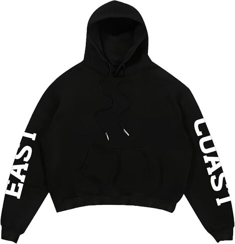 Women Hoodies With Pocket Letter Print Sweatshirt Comfy Trendy Long Sleeve Pullover Tops Fall Winter Clothes in Saudi Arabia