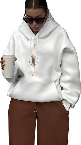 Women Hoodies With Pocket Oversized Angel Graphic Sweatshirt Trendy Long Sleeve Pullover Tops Fall Winter Clothes in Saudi Arabia