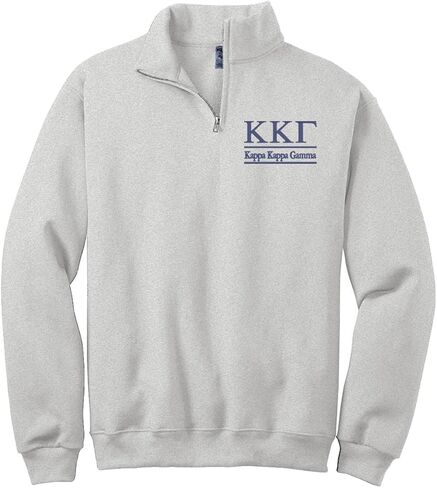 Kappa Kappa Gamma Quarter Zip Cadet Collar Sweatshirt - Kappa Kappa Gamma Sorority Merchandise in Saudi Arabia