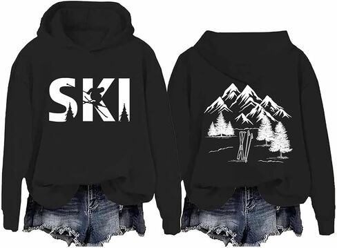 Ski Hoodie And Sweatshirt Apres Ski Sweater Snowboard Hoodie Snowboarding Lover Gifts For Women Men in Saudi Arabia