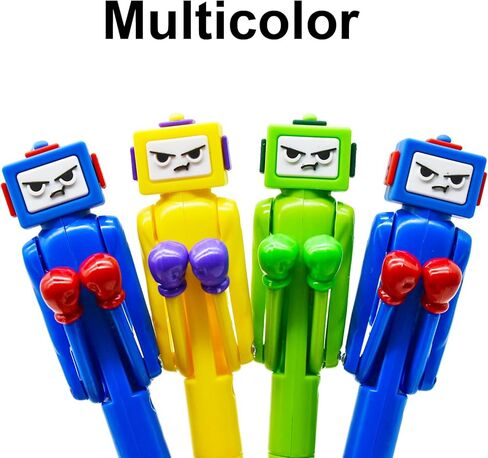 Maydahui 4 Pcs Kawaii Boxing Robot Ballpoint Pens Cute Creative Pens 1.0mm Bullet Nib Novelty Pen Black Ink for Office Supplies Birthday in Saudi Arabia