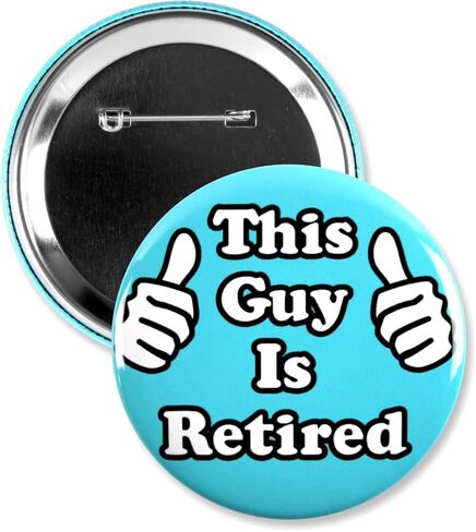 حزمة واحدة - زر هفوة مضحك للتقاعد الرسمي - 3 بوصة in Kuwait