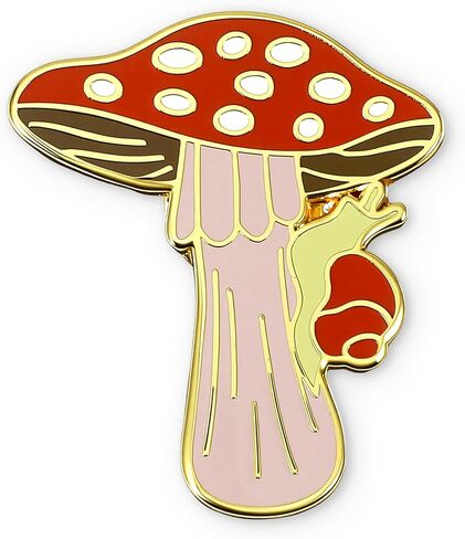 Snail Under The Mushroom Pin,Shimmeroo Funny Enamel Pins Decoration Badges for Backpacks,Clothing,Jackets,Bags,Hat in Saudi Arabia