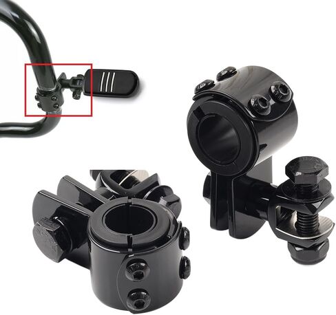 SIKUAI 1 Pair 1" 1.25" Guard Mounting Foot Peg Clamps Crash Bars Footpeg Iron Rubber Black For all motorcycles with 1" (25mm) or 1.25" (32mm) Highway Bar/Crash Guard Bar in Kuwait