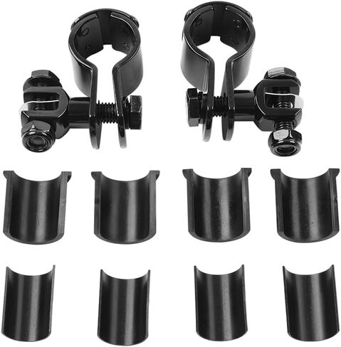 SIKUAI 1 Pair 1" 1.25" Guard Mounting Foot Peg Clamps Crash Bars Footpeg Iron Rubber Black For all motorcycles with 1" (25mm) or 1.25" (32mm) Highway Bar/Crash Guard Bar in Kuwait