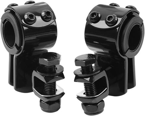 SIKUAI 1 Pair 1" 1.25" Guard Mounting Foot Peg Clamps Crash Bars Footpeg Iron Rubber Black For all motorcycles with 1" (25mm) or 1.25" (32mm) Highway Bar/Crash Guard Bar in Kuwait