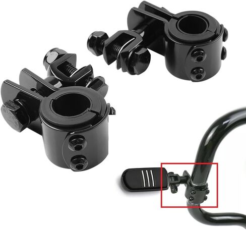 SIKUAI 1 Pair 1" 1.25" Guard Mounting Foot Peg Clamps Crash Bars Footpeg Iron Rubber Black For all motorcycles with 1" (25mm) or 1.25" (32mm) Highway Bar/Crash Guard Bar in Kuwait