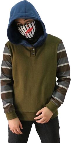 Uyecos Cosplay Creepy Ticci Toby Hoodie Men's Thicken Pullover Jacket Sweater Cosplay Costume in Saudi Arabia