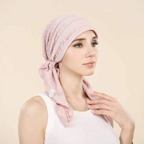 وشاح رأس مربوط مسبقًا للنساء - غطاء رأس باندانا كيميائي صلب لغطاء رأس عمامة السرطان in Kuwait