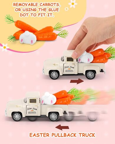 Huray Rayho Pink Christmas Metal Truck Decor with Christmas Tree for Tiered Tray Decor Vintage White Pickup Truck Farmhouses Decor Holiday Farm Truck for Home Kitchen Table Centerpiece Decoration in Kuwait