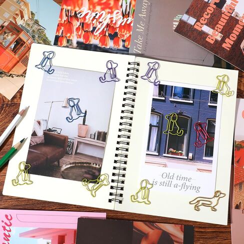 50 Pcs Cute Paper Clips Dog Paperclips Cute Animal Paper Clips Metal Dogs Lover Gifts Black Binder Paperclips Document Note Sorting Organizer for Work School Office Supplies in Saudi Arabia