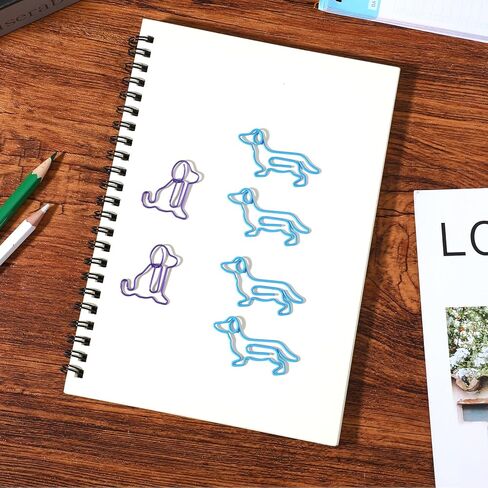 50 Pcs Cute Paper Clips Dog Paperclips Cute Animal Paper Clips Metal Dogs Lover Gifts Black Binder Paperclips Document Note Sorting Organizer for Work School Office Supplies in Saudi Arabia